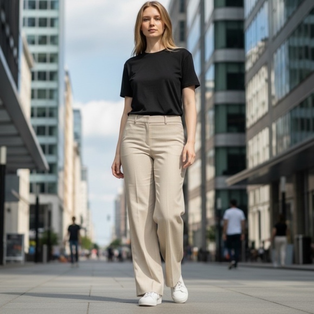 White House Black Market Modern Boot Linen blend Pants